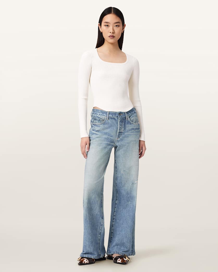 AllSaints Kai Terry Tencel Pants Women's Illusion Indigo Women's