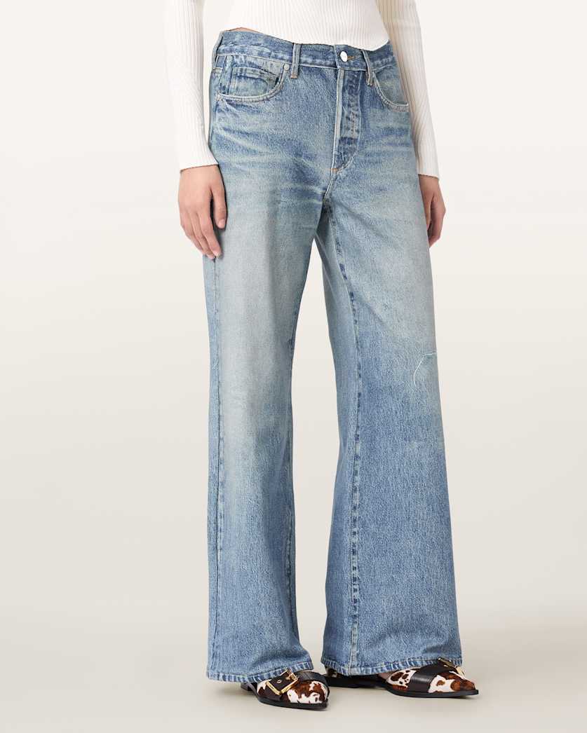 AllSaints Kai Terry Tencel Pants Women's Illusion Indigo Women's
