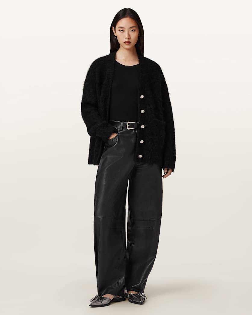 AllSaints Rubi Embellished Cardigan Women's Black Women's