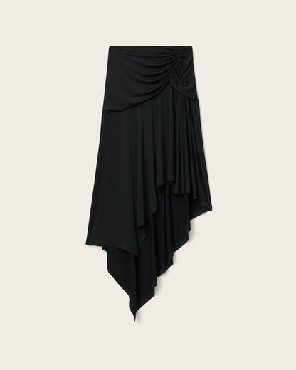 AllSaints Annalie Jersey Midi Skirt Women's Black Women's