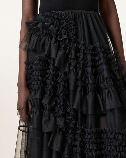 AllSaints Jen Tulle Maxi Skirt Women's Black Women's