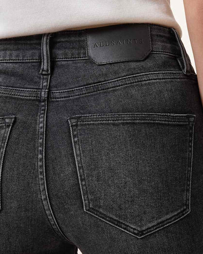 AllSaints Miller Push Up Skinny Fit Denim Jeans Women's Washed Black Women's
