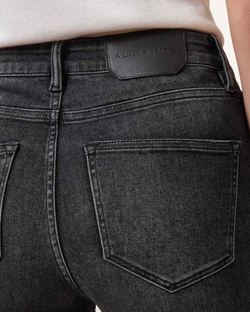 AllSaints Miller Push Up Skinny Fit Denim Jeans Women's Washed Black Women's