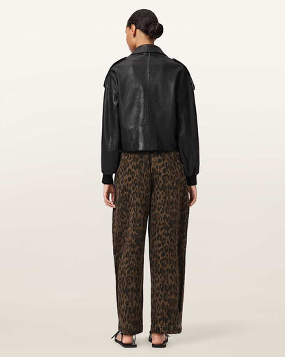 AllSaints Becca Barrel Leg Denim Pants Women's Leppo Brown Women's