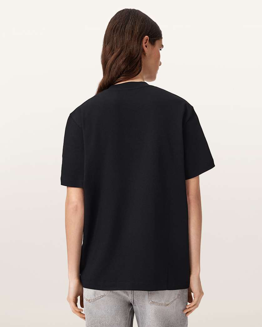 AllSaints International Womens Day Short Sleeve Cotton T Shirt Women's Black Women's