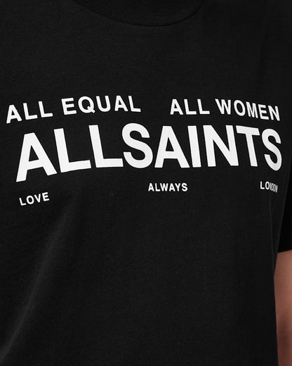 AllSaints International Womens Day Short Sleeve Cotton T Shirt Women's Black Women's