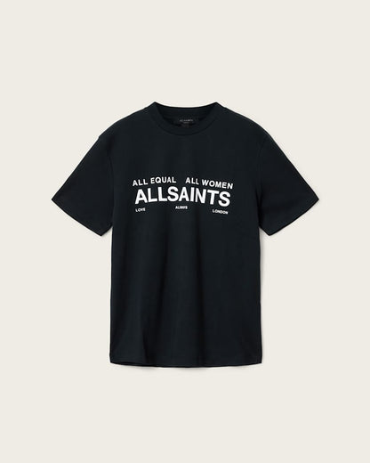 AllSaints International Womens Day Short Sleeve Cotton T Shirt Women's Black Women's