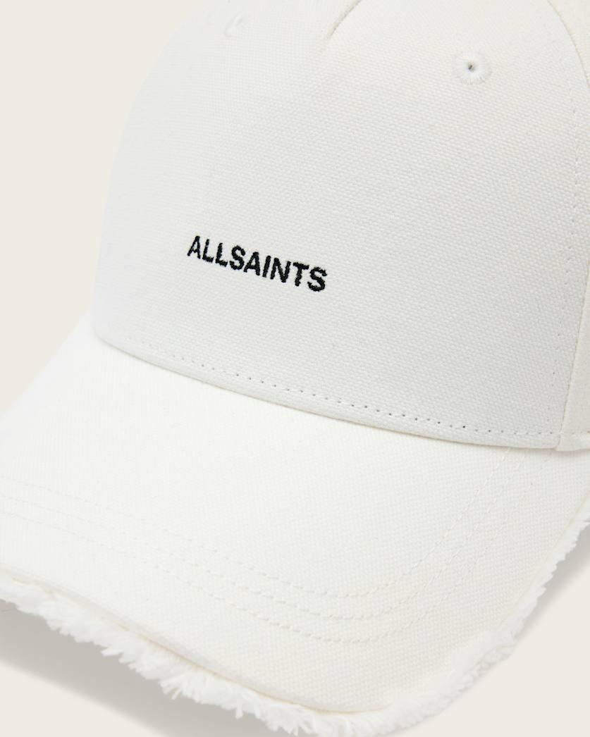 AllSaints London Frayed Baseball Cap Women's Chalk White Women's