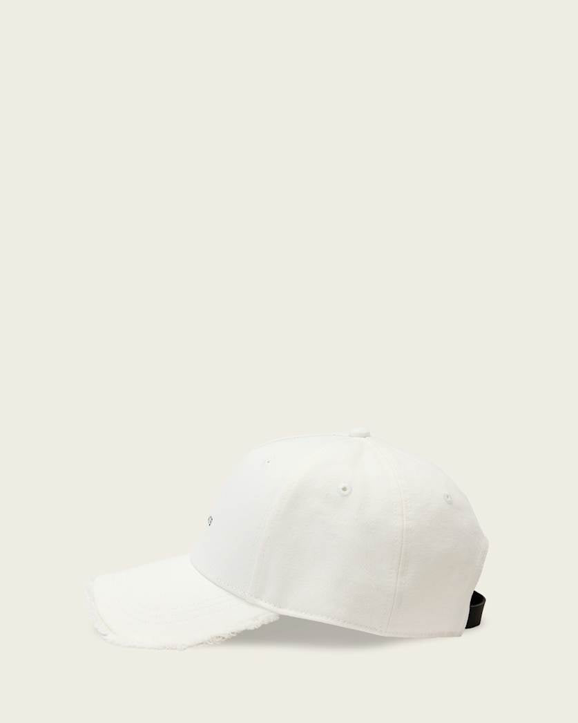 AllSaints London Frayed Baseball Cap Women's Chalk White Women's