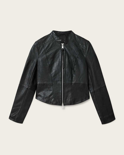 AllSaints Repurpose Sadler Leather Jacket Women's Black Women's