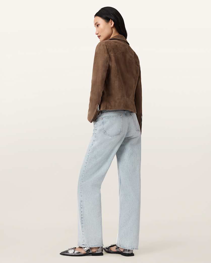 AllSaints Brooklyn Straight Leg Jeans Women's Snow Indigo Blue Women's
