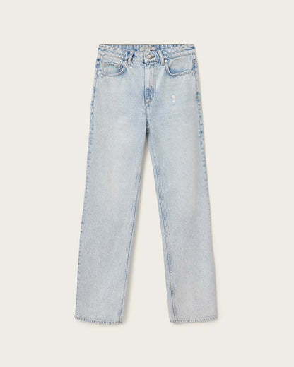 AllSaints Brooklyn Straight Leg Jeans Women's Snow Indigo Blue Women's