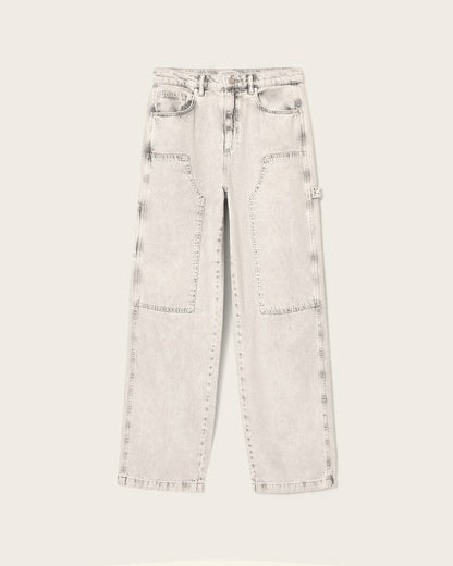 AllSaints Mia Sparkle Carpenter Jeans Women's Snow Grey Women's