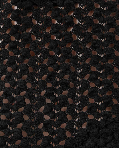AllSaints Karma Crochet Stevie Slim Fit T Shirt Women's Black Women's