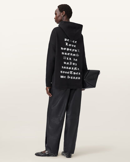 AllSaints Vision Etienne Oversized Hoodie Women's Black Women's