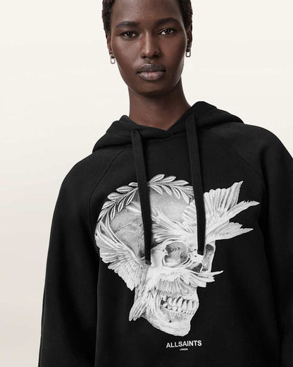 AllSaints Mysterie Graphic Dana Hoodie Women's Black Women's