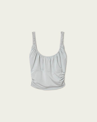 AllSaints Celena Slim Fit Scoop Neck Top Women's Quarry Blue Women's