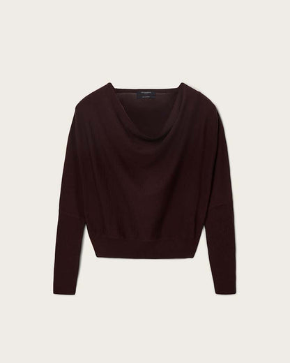 AllSaints Ridley Cropped Sweater Women's Port Red Women's
