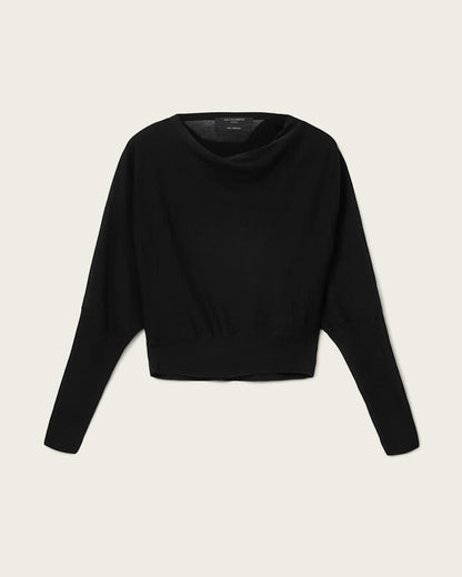AllSaints Ridley Cropped Wool Sweater Women's Chalk White Women's