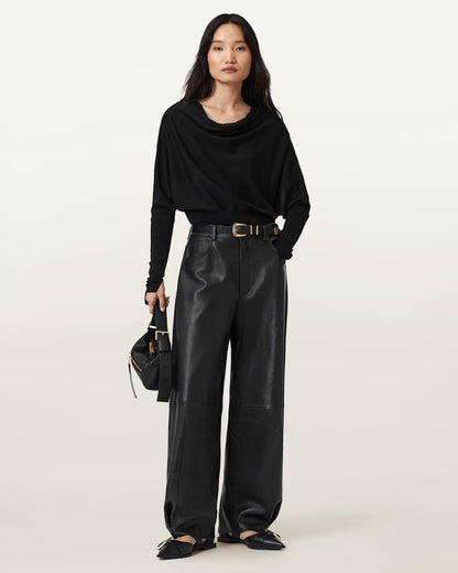 AllSaints Ridley Cropped Wool Sweater Women's Chalk White Women's