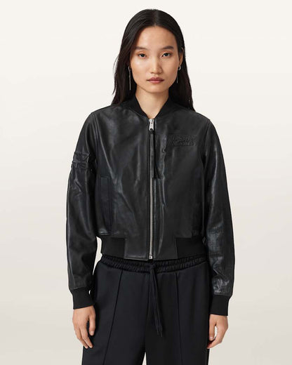 AllSaints Williams X Allsaints Orten Bomber Jacket Women's Black Women's