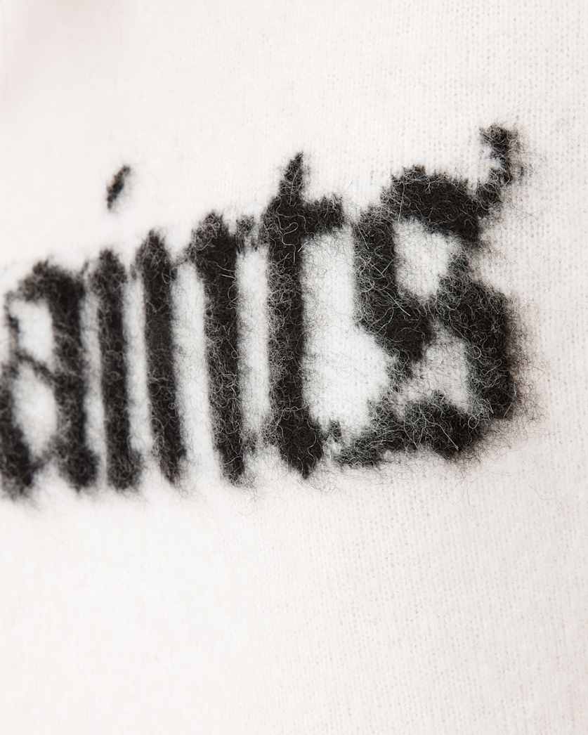 AllSaints Saints Wool Blend Sweater Women's Chalk White/Black Women's