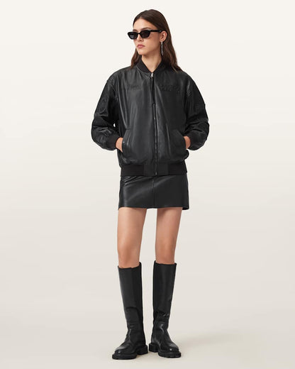 AllSaints Williams X Allsaints Belle Bomber Jacket Women's Black Women's