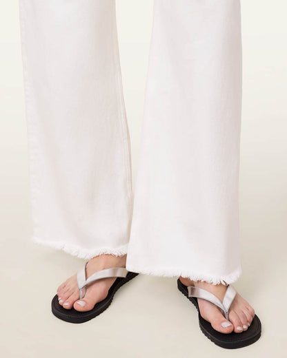 AllSaints Sydney Metallic Leather Sandals Women's Silver Women's