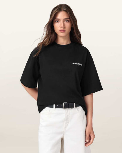 AllSaints Guardian Amelie Oversized T Shirt Women's White Women's