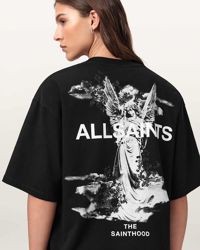 AllSaints Guardian Amelie Oversized T Shirt Women's White Women's