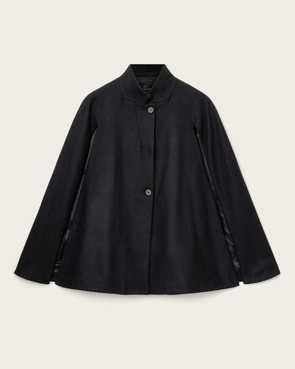AllSaints Lunis Wool Cape Coat Women's Camel Brown Women's
