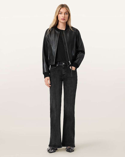 AllSaints Ember Stretch Denim Jeans Women's Washed Black Women's
