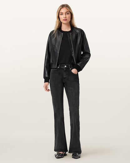 AllSaints Ember Stretch Denim Jeans Women's Washed Black Women's