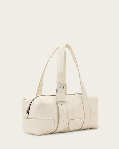 AllSaints Ares Grain Leather Shoulder Bag Women's Sahara White Women's