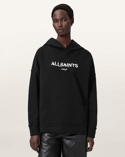 AllSaints Static Etienne Overzied Hoodie Women's Black Women's