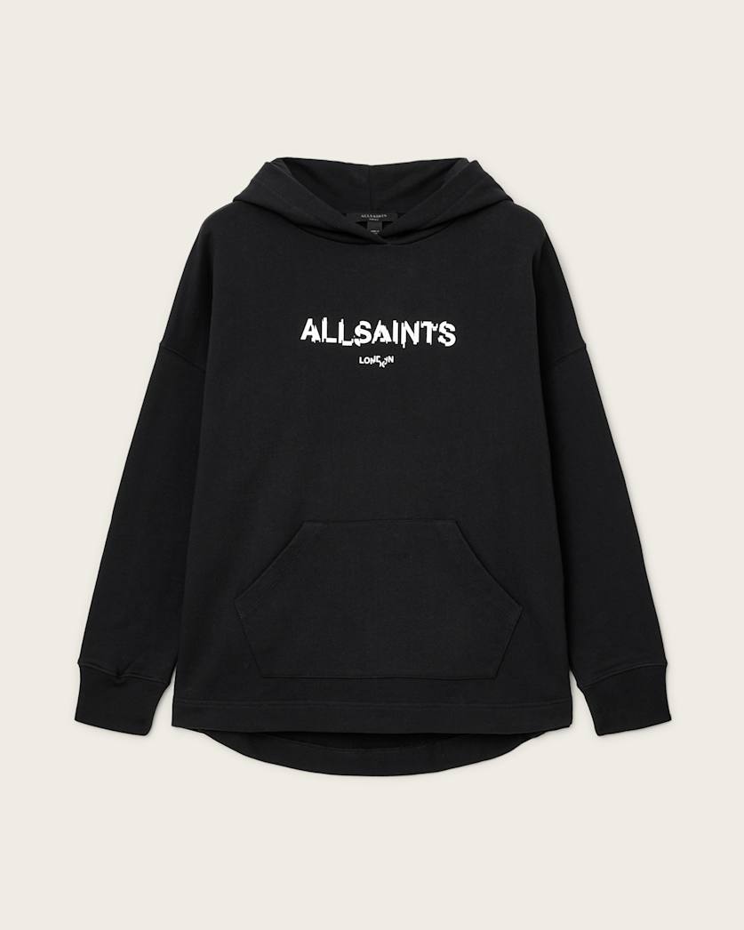 AllSaints Static Etienne Overzied Hoodie Women's Black Women's