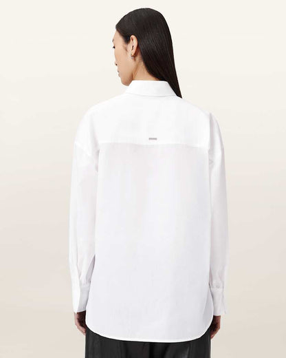 AllSaints Adrienne Print Shirt Women's White Women's