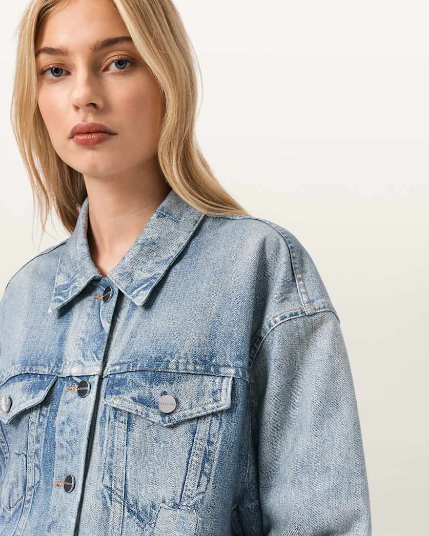 AllSaints Anders Terry Illusion Shacket Women's Illusion Indigo Women's