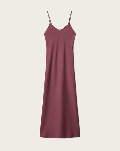 AllSaints Bryony Maxi Slip Dress Women's Raspberry Pink Women's