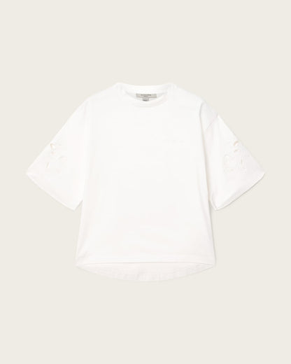 AllSaints Lola Amelie Oversized Cotton T Shirt Women's High Rise Blue Women's