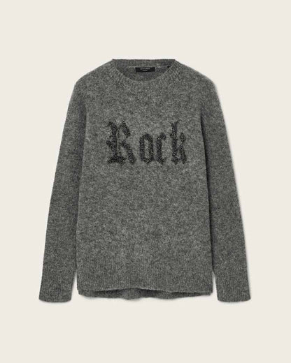 AllSaints Rock Wool Sweater Women's Metallic/Charcoal Women's