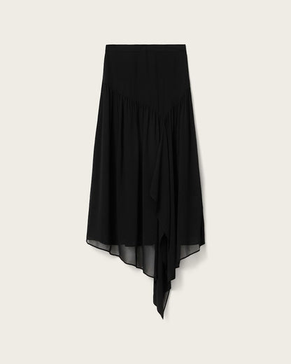 AllSaints Cyra Asymmetric Maxi Skirt Women's Black Women's