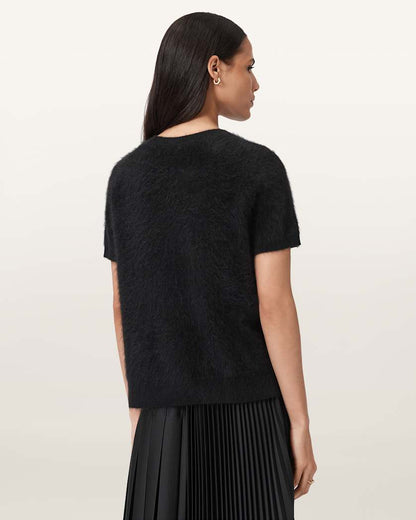 AllSaints Rebel Cashmere T Shirt Women's Black Women's