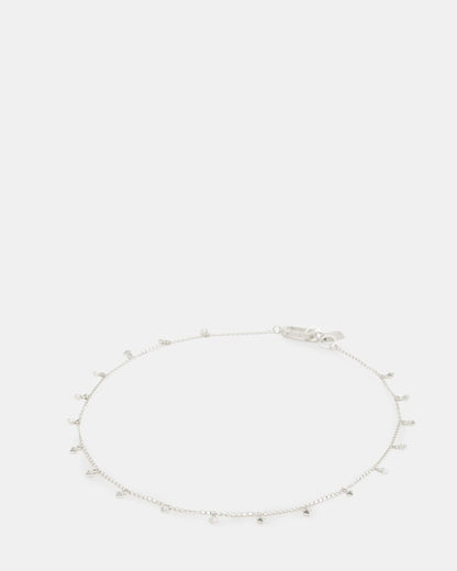 AllSaints Ria Mini Stud Sterling Silver Necklace Women's Warm Silver Women's