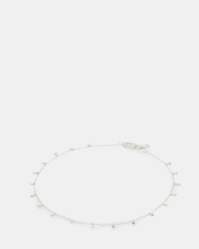 AllSaints Ria Mini Stud Sterling Silver Necklace Women's Warm Silver Women's