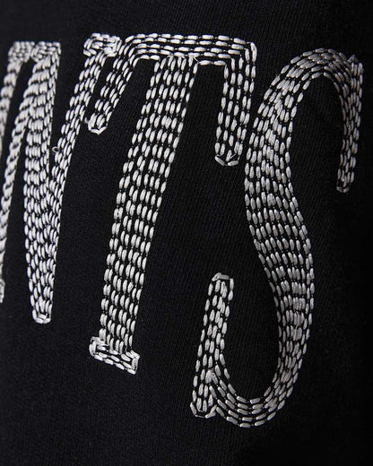 AllSaints Dash Lila Oversized Embroidered Sweatshirt Women's Washed Black Women's
