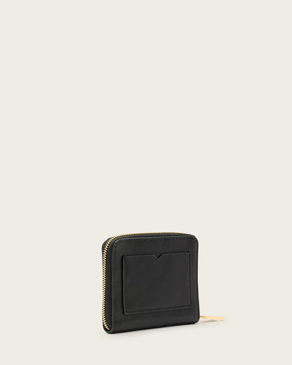 AllSaints Lena Leather Zip Wallet Women's Black Women's
