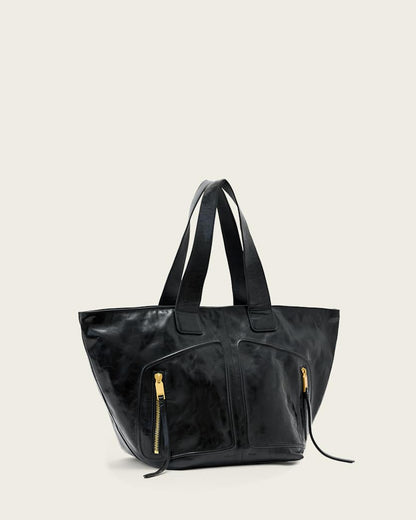 AllSaints Jean Rey Leather Tote Bag Women's Black Women's