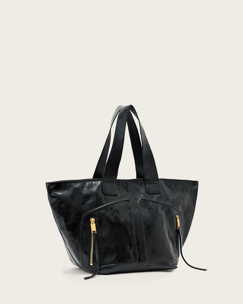 AllSaints Jean Rey Leather Tote Bag Women's Black Women's