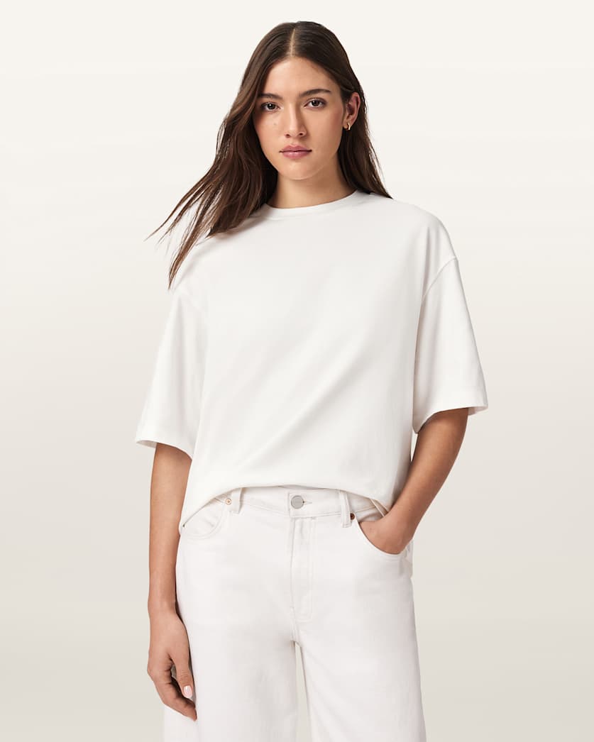 AllSaints Esme Amelie Oversized T Shirt Women's Black Women's